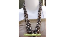 Multi Color Fashion Necklace Seed Beaded